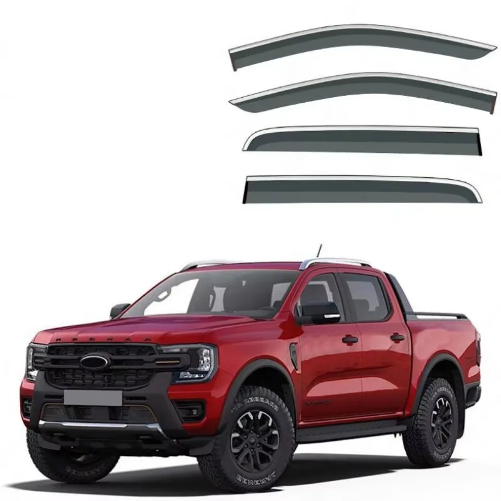 Window Visor Rain Exterior Part Body Kit Accessories For Ford Ranger PX RA 2011 2012 2012 2013 2014 2015 -2024