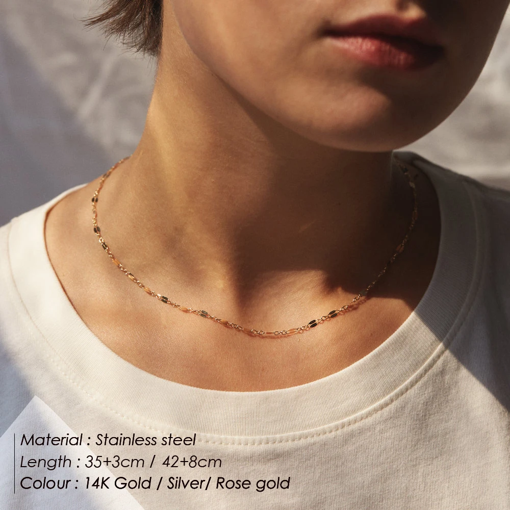 eManco New Lip Chain Necklace 2024 Explosive Simple Premium Feeling Niche Collar Chain Factory Direct Price Affordable