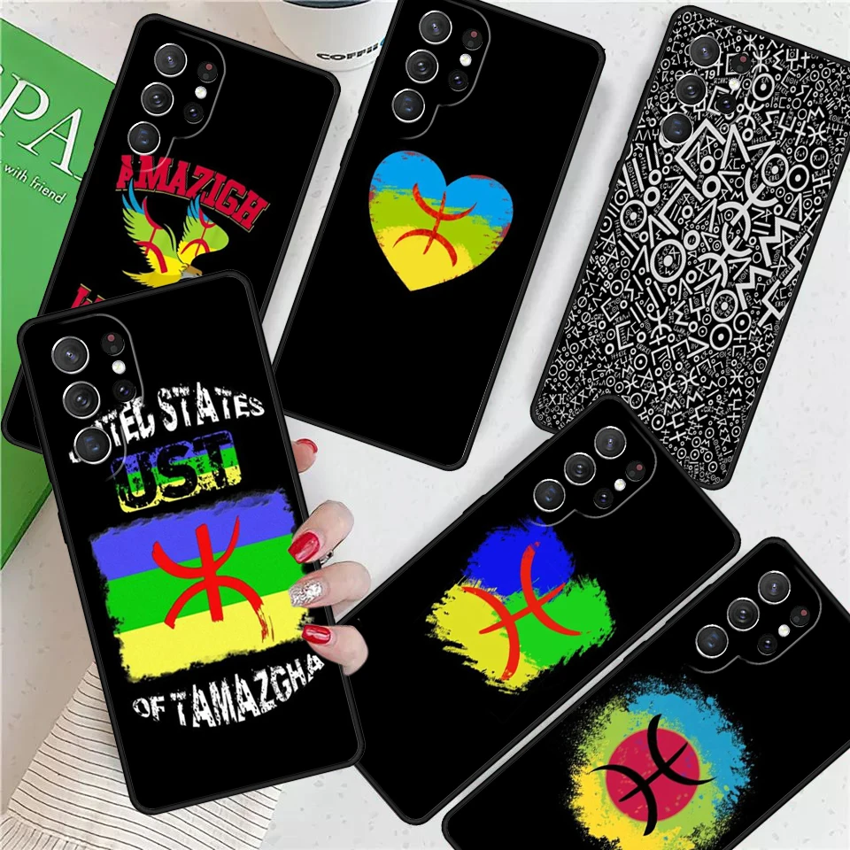 Amazigh Flag For Samsung Galaxy S24 Ultra S21 S22 S8 S9 S10E Note 10 20 Plus FE S23 Phone case Cover Coque