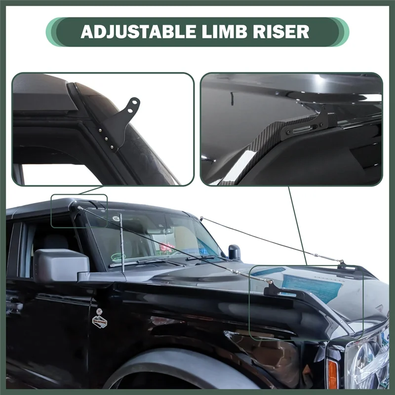

Car Adjustable Limb Risers Kit For Ford Bronco 2021-2023 Replacement Parts Through The Jungle Protector Obstacle Eliminate