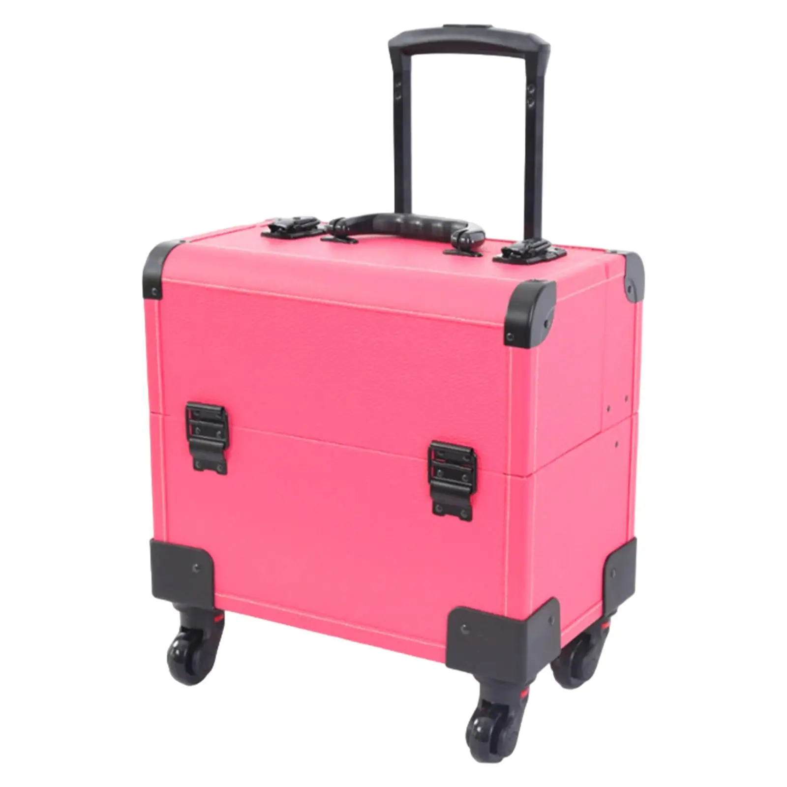 Trolley Cosmetic Case Cosmetic Organizer Adjustable Waterproof Multifunctional Professional Vanity Case for Women Traveling Home