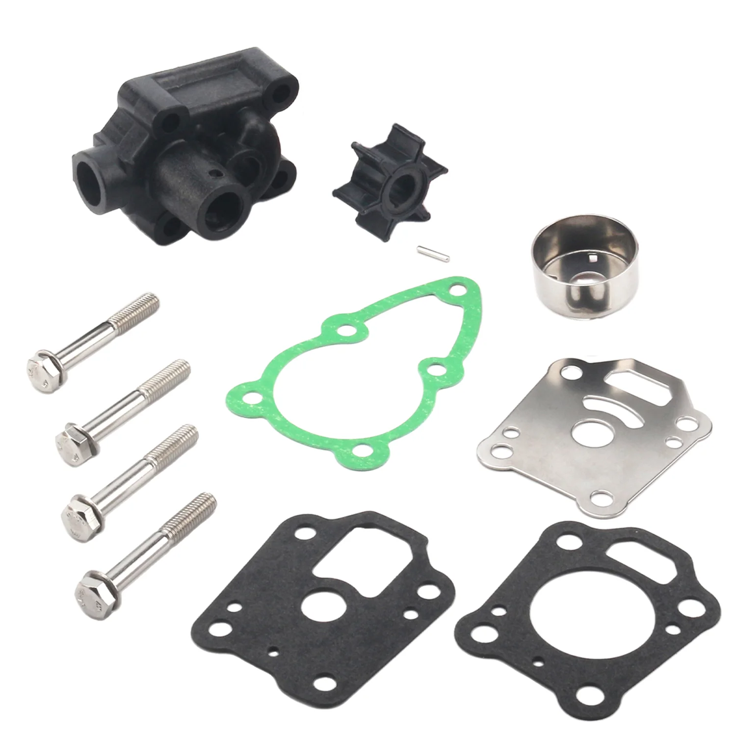 

8M0155395 46- 16159A03 Replace Fits for Mercury Mariner 4 5 6 HP Outboard Water Pump Rebuild Service Kit with HousingEngine