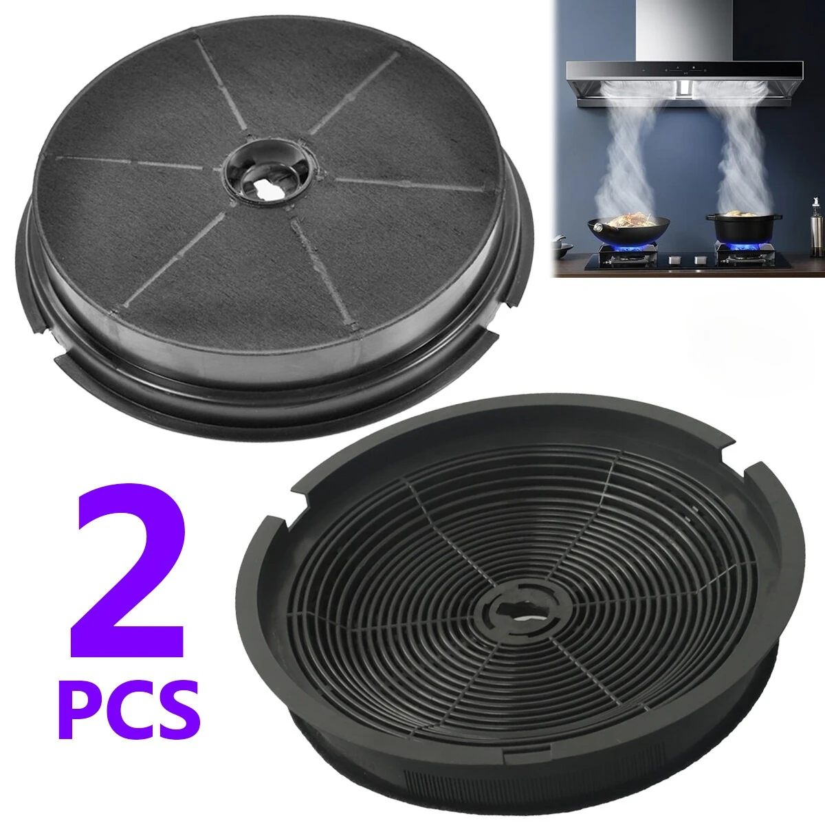 2X For Westinghouse Carbon Rangehood Filters Recirculating ULX250 ULX251 Black Range Hood Charcoal Filter