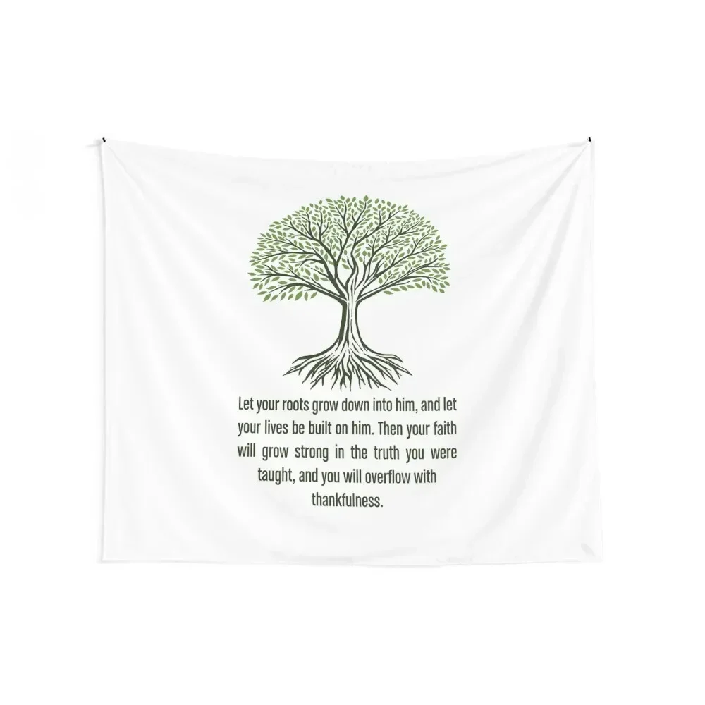 Let Your Roots Grow Into God Tapestry Christmas Decoration Carpet Wall Tapestry