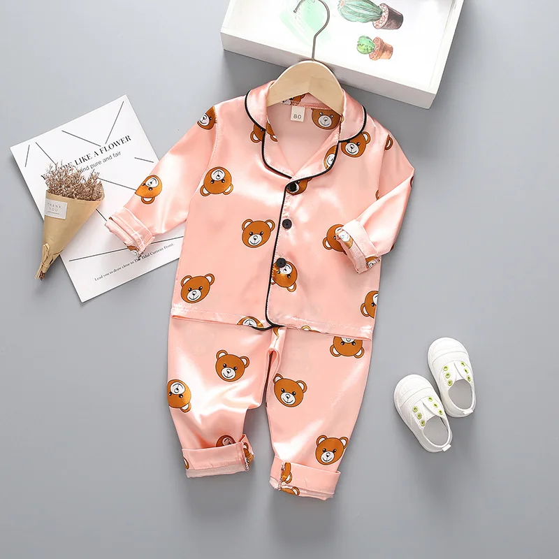 New Spring Autumn Baby Girl Clothes Children Boys Cartoon Sleepwear Shirt Pants 2Pcs/Sets Toddler Casual Costume Kids Pajamas