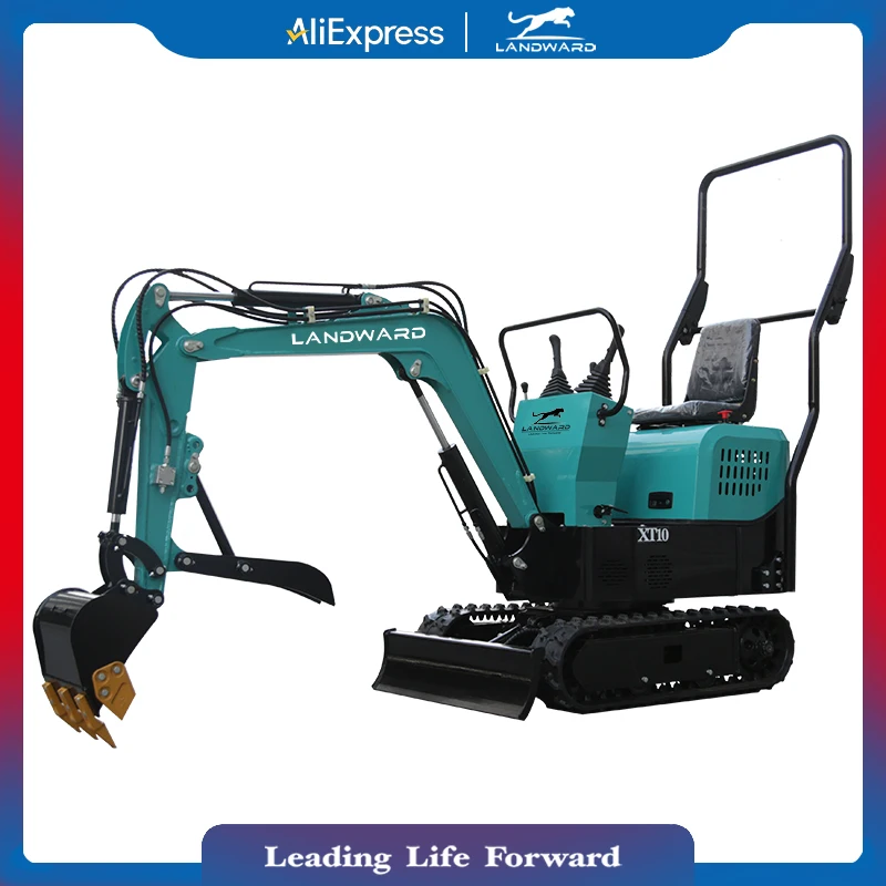 Factory Wholesale Hydraulic 1 Ton Mini Excavator 1000 KG Crawler   High Quality EPA Small Digger Micro Excavator Customized Sale