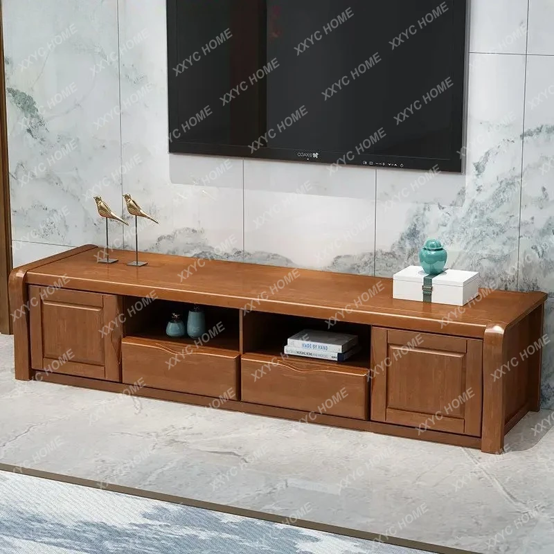 

Современный низкий ТВ-столик из массива дерева для небольшой квартиры, гостиной или спальни