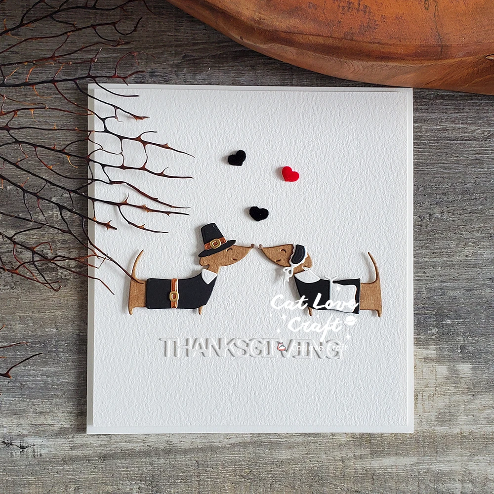 Catlove الشكر السجق الكلب الحيوان المعادن قطع يموت سكرابوكينغ Stencil يموت قطع بطاقة صنع Craft بها بنفسك الحرفية النقش قوالب جديدة #2