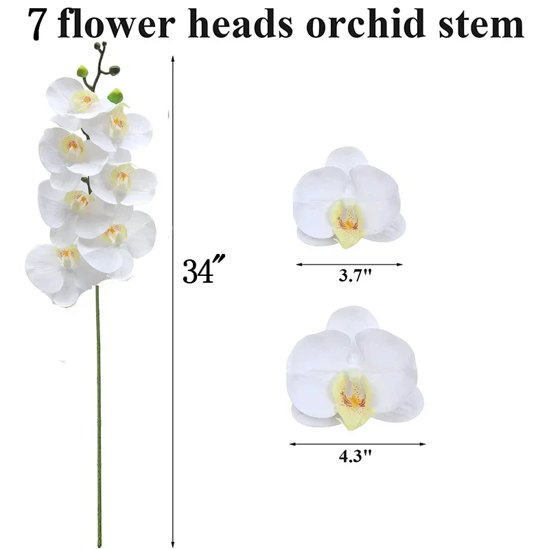 Artificial Orchid Bulk Real Touch Large Latex Orchid Fake Phalaenopsis Flower Home Wedding Decoration