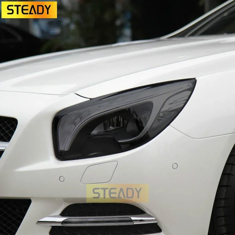 

2 Pcs Car Headlight Protective Film Transparent Black TPU Sticker For Mercedes Benz SL Class R231 2013-2016 AMG Accessories