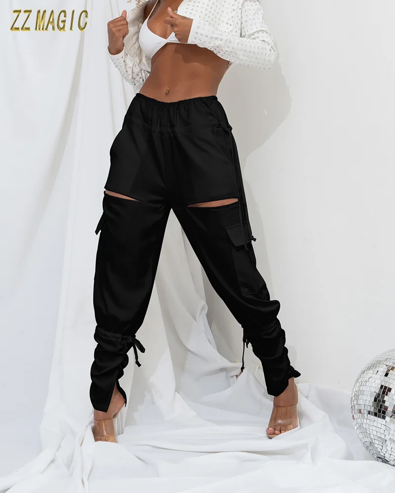 

Multi-Pocket Baggy Cargo Pants Fashion Streetwear High Waist Wide Leg Pants Parachute Sweatpants Joggers Oversized Y2K Trousers