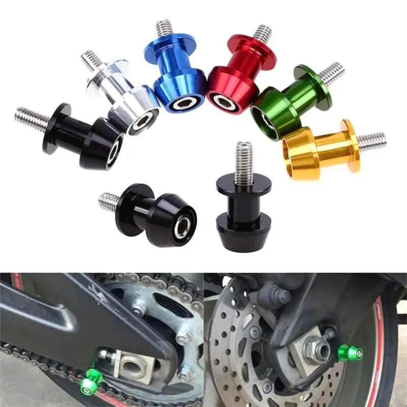2 PCS 8/10mm Aluminum Motorcycle Stand Swingarm Spools Slider Stand Screw Swingarm Motorcycle Accessory
