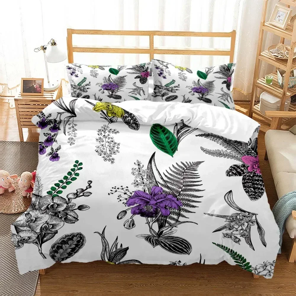 

Plant flowers Digital Comfortable Duvet Quilt Cover Pillowcase Bedding Set Children Bedroom Decoration Home Textile