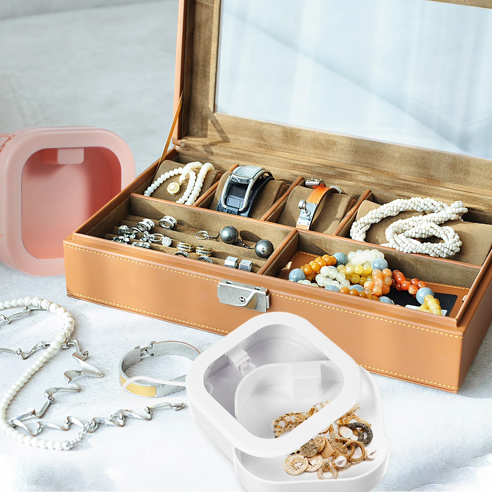 

3Pcs Retainer Storage Box ABS Portable Cases for Dentures Braces Travel Holder Container with Ample Space