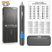 JAKEMY Precision Electric Screwdriver Kit 43 in 1 Cordless Screwdriver Set with LED Light for Laptop/Phone/Glasse/Watch