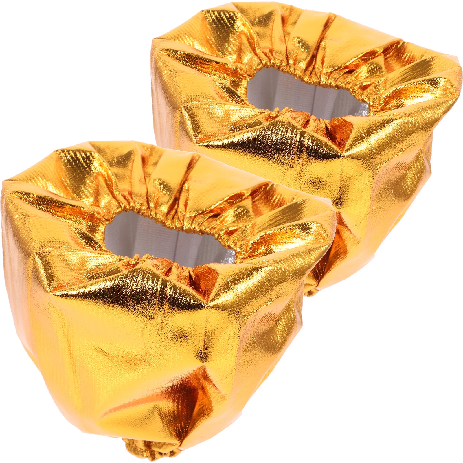 

2 Pcs Golden Cloth Flower Pot Bag Covers Household Flowerpot Sleeve Planter Protector Fabric Decorative Decoration