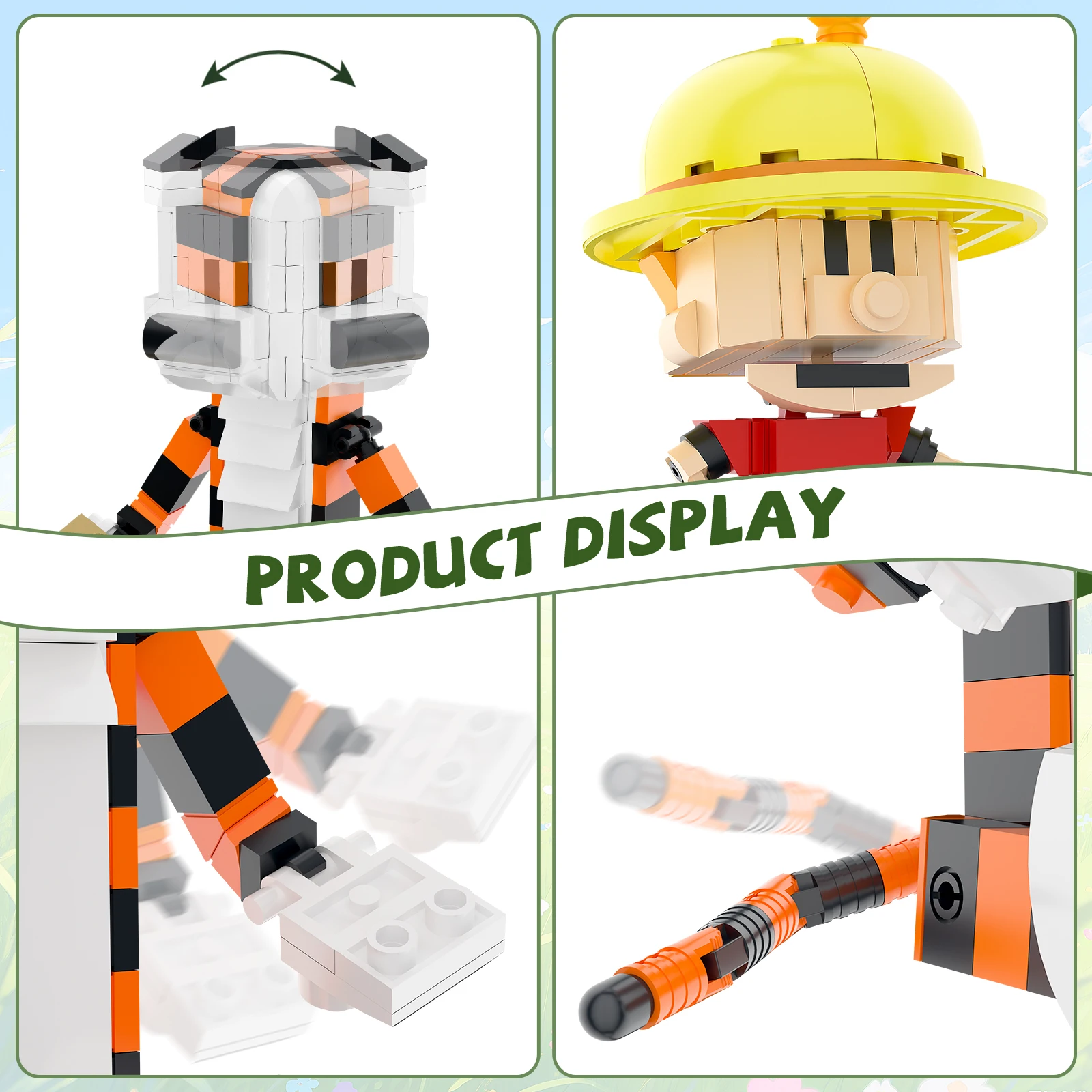 캘빈과 타이거 모험 블록 세트, 빈티지 만화 친구 캐릭터 모델 스타킹 Stuffer 소년 소녀 성인을위한 선물