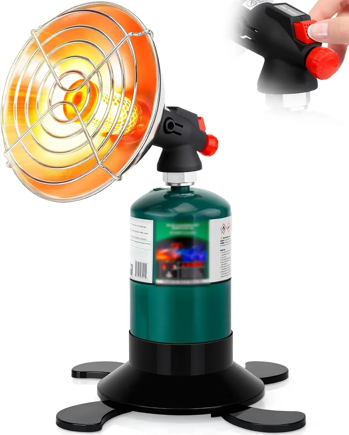 

Портативный пропановый обогреватель для кемпинга, палаток и террас с функцией самоподжига и регулировкой тепла