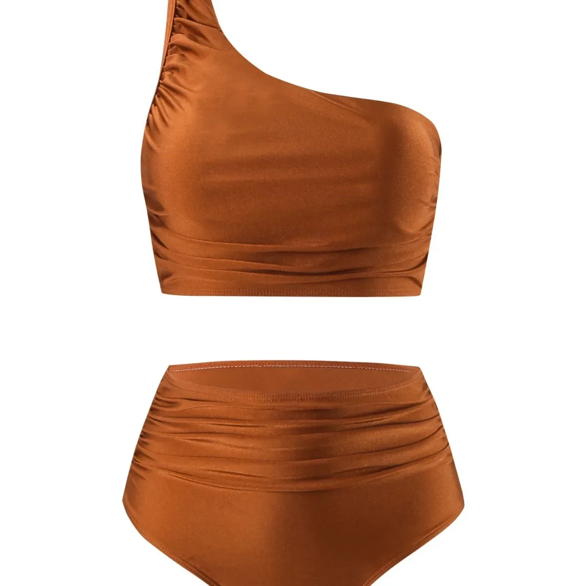 With Skirt One Shoulder Bikinis Women Swimwear Female Swimsuit Three-pieces Bikini Set Padded Bather Bathing Suit Swim