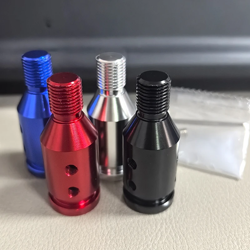 Gear Stick Shift Connector Thread with Screw Wrench Aluminum Alloy Universal Car Manual Gear Shift Knob Adapter For M12x1.25