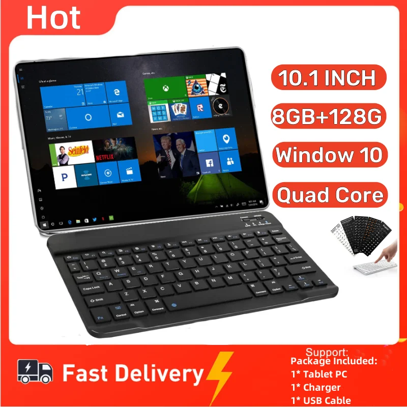 Vendas superiores ar10 windows 10 tablet pc 10 polegadas 8gb ram 128gb rom x5-Z8300 cpu 64 bits quad core câmeras duplas 1920x1200 tela ips