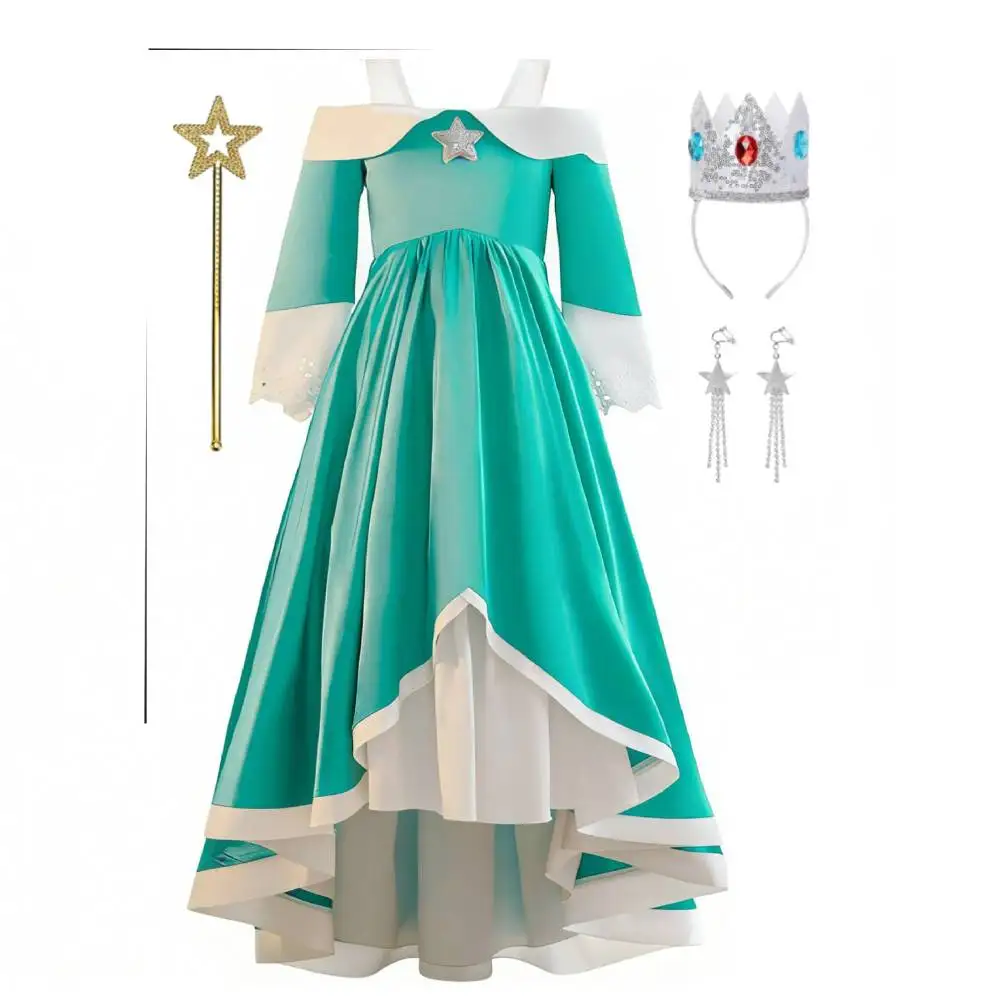 summer new princess peach skirt clothes cartoon carnival cosplay dress up Halloween performance costume dress