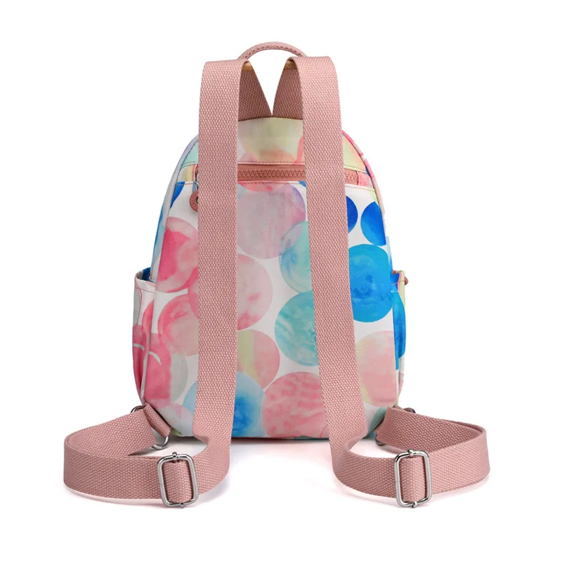 Fashion Women Backpack Literary Nylon Rucksack Waterproof Travel Shoulder Bag Colorful Small Backpacks for Teenager Girls