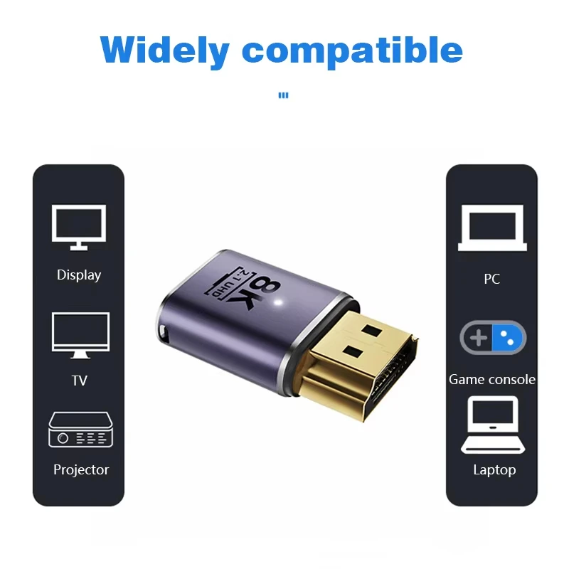 1-2PCS HDMI2.1 Cable Adapter mini micro HDMI to HDMI 2.1 Converter 48Gbps 8K60HZ 4K120HZ for HDTV Projector PS4 PS5 Laptop PC
