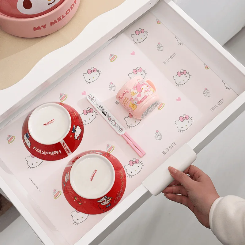 Sanrio Drawer Liner Paper, Kitchen Waterproof and Oil-proof Paper Towels, Clothes and Shoes Cabinet To Prevent Dirty Table