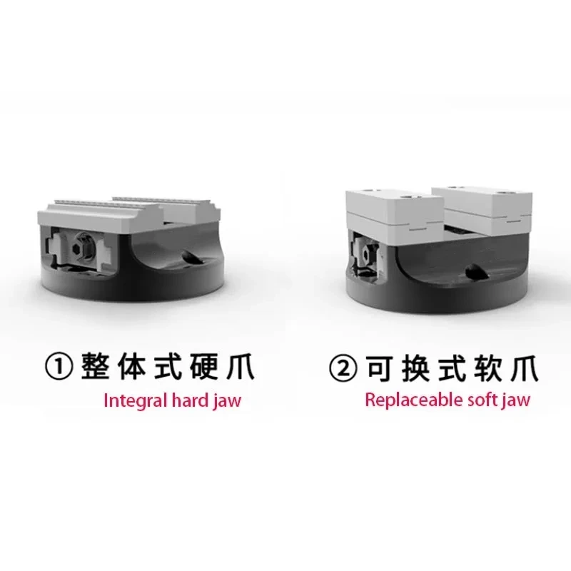 D125 ปากกาจับชิ้นงานตั้งศูนย์ในตัว 5 เพลา 45 °   ฟันเลื่อยสําหรับเครื่อง CNC 4 เพลาเครื่องมือติดตั้งการเปลี่ยนแปลงอย่างรวดเร็ว