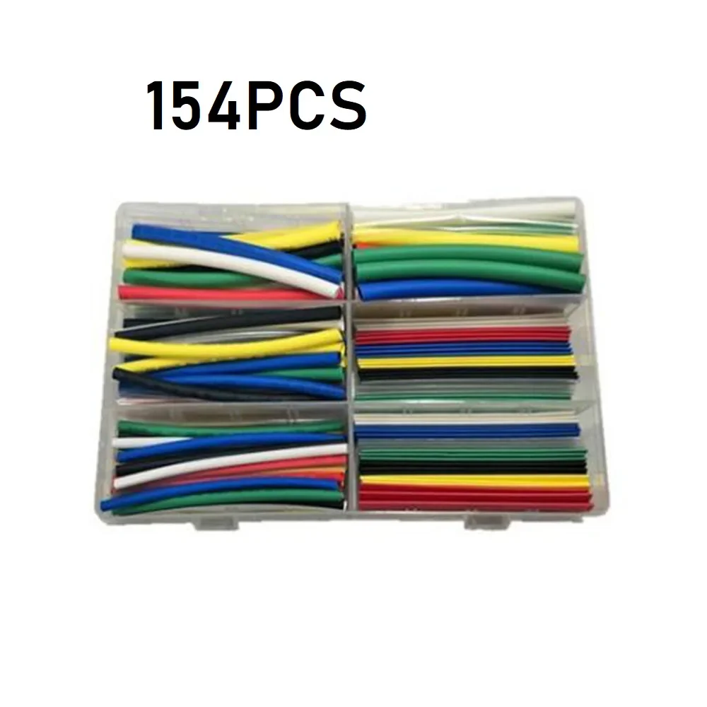 154pcs 7 colour heat shrinkable tube 2:1 6 Size  shrink tubing Sleeve For Line