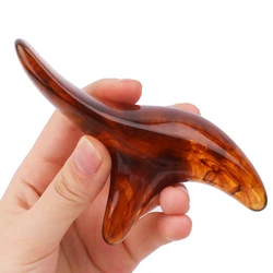 Amber Resin Wax Triangle Body Massager Gua Sha Acupuncture Shiatsu Tool Neck Leg Scraping Massage Trigger Point Therapy Massage