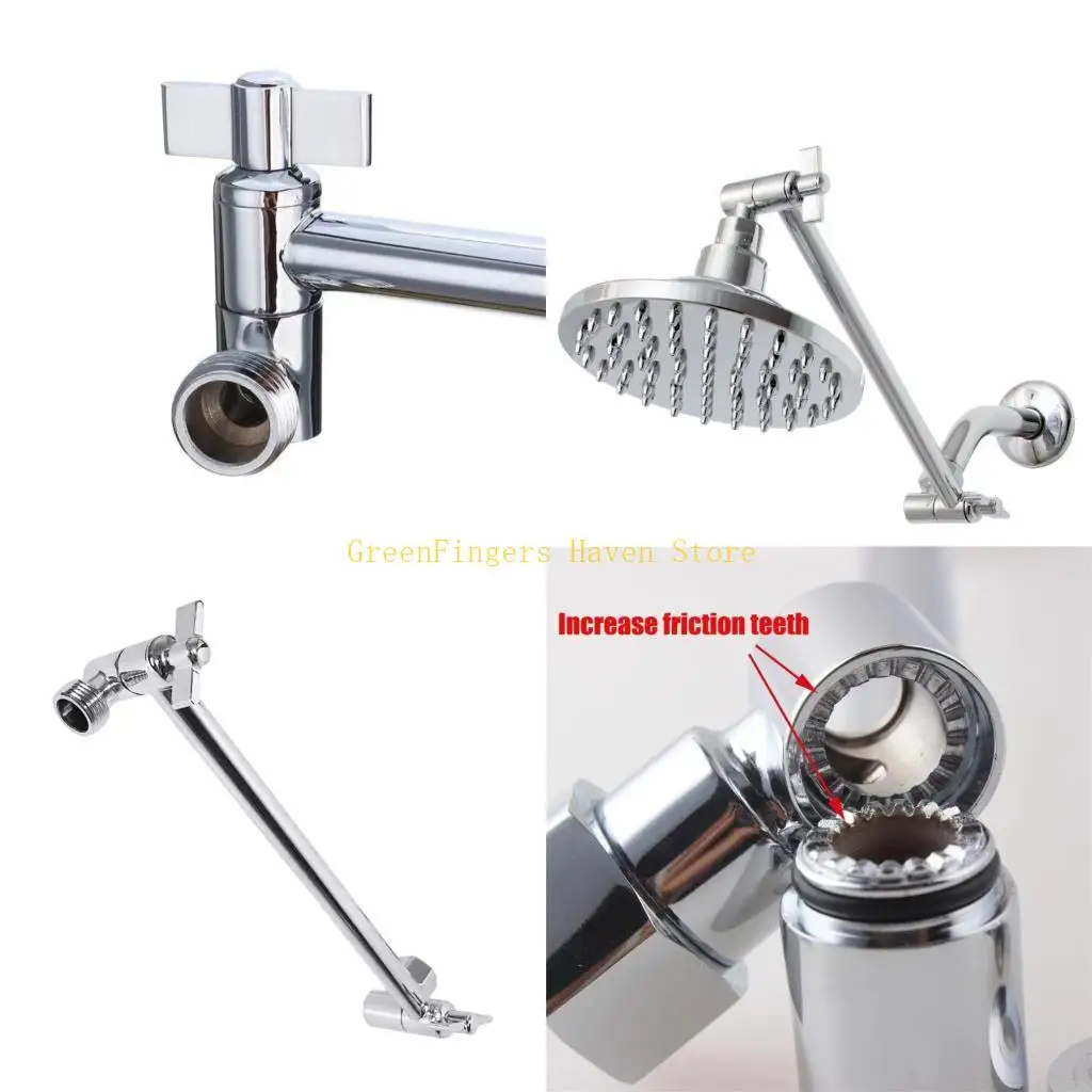 F68D Shower Arm Mounting Rod Stainless Steels Shower Arm Extender Quick Install