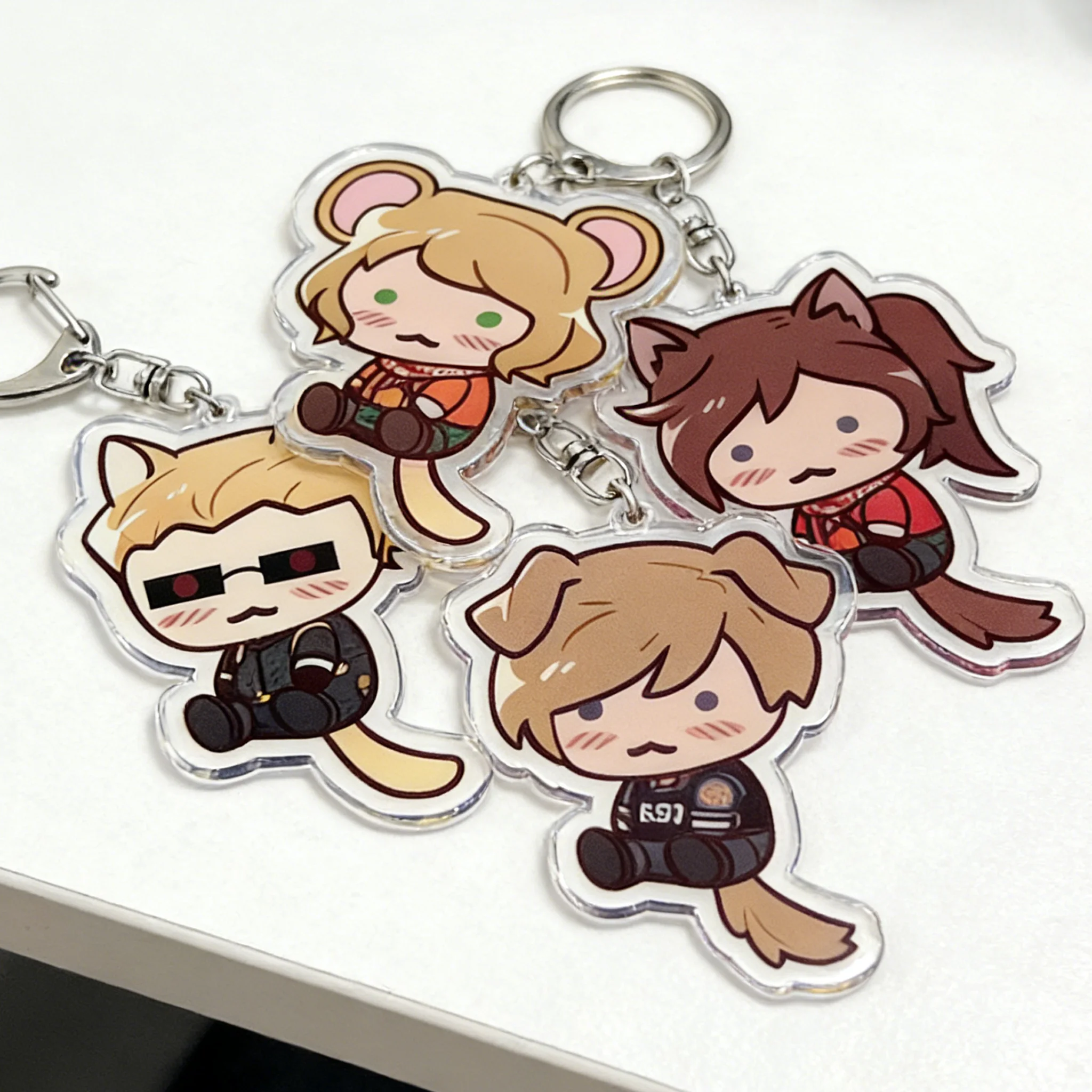 Popular Game Cartoon Chibi Keychain Accessories Bag Charms Keyrings Jewelry Fans Freinds Game Lovers Gifts
