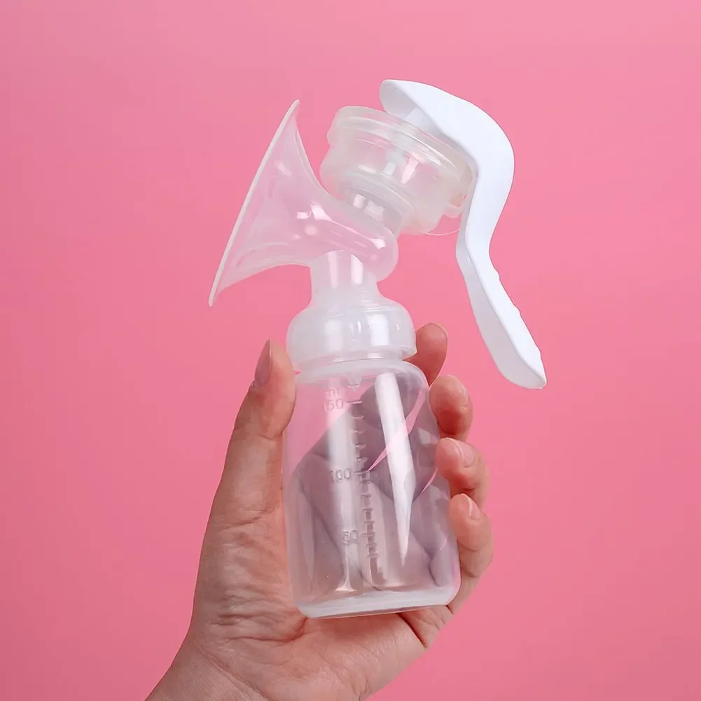 150 مللي مضخة الثدي اليدوية منتجات الأمومة بعد الولادة جهاز شفط الرضاعة الطبيعية اللازمة سيليكون أساسيات السفر للأم #6