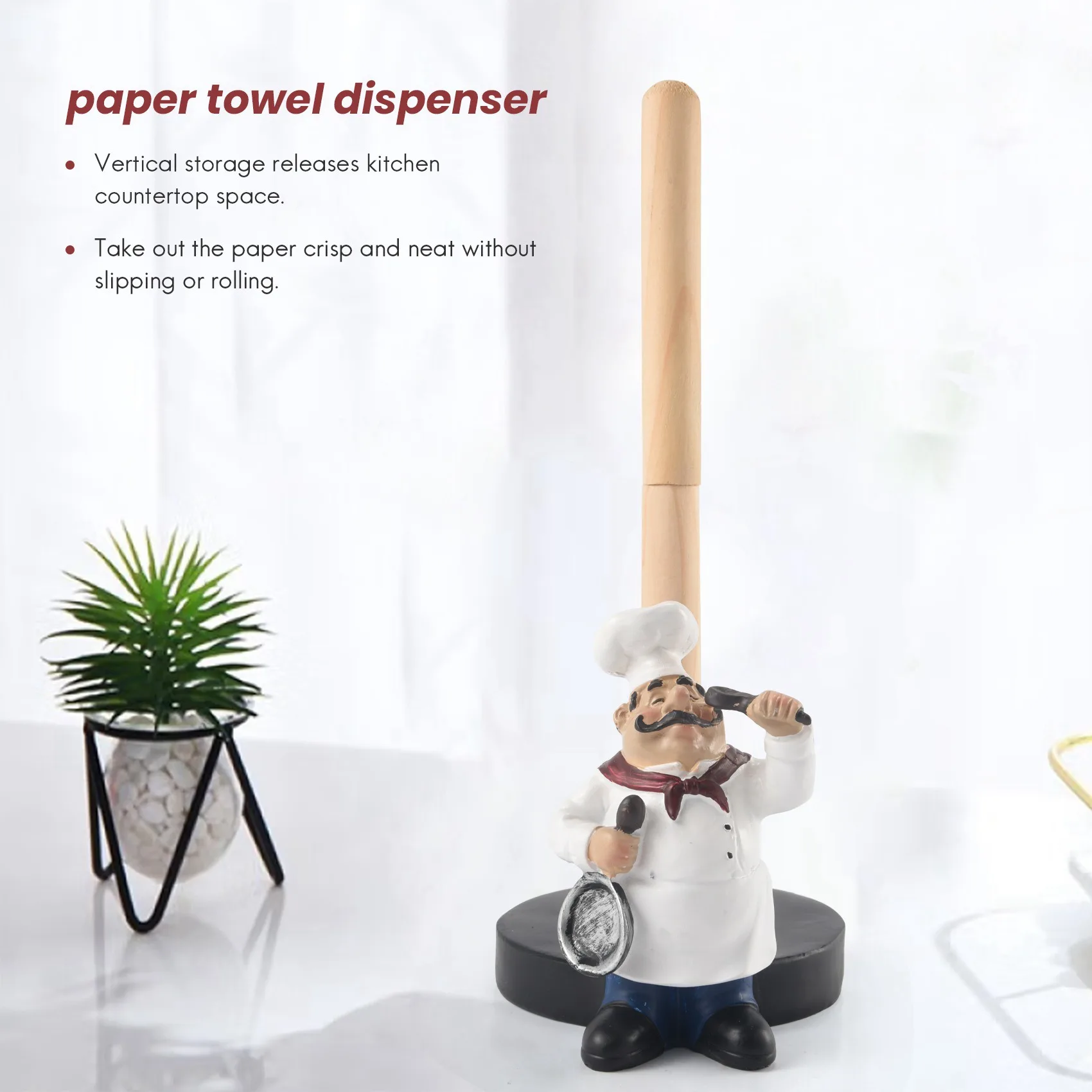 Porte-serviettes en papier à double couche en résine FigAuckland, décoration artisanale créative pour la maison, la boutique de gâteaux, le restaurant, l'ornement A