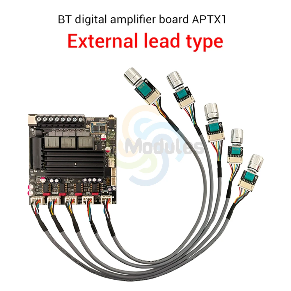 ZK-APTX1 BT Digital Amplifier Board 2.1 Channel 100Wx2+200W Power Audio Stereo Bass AMP QCC3034 TPA3221