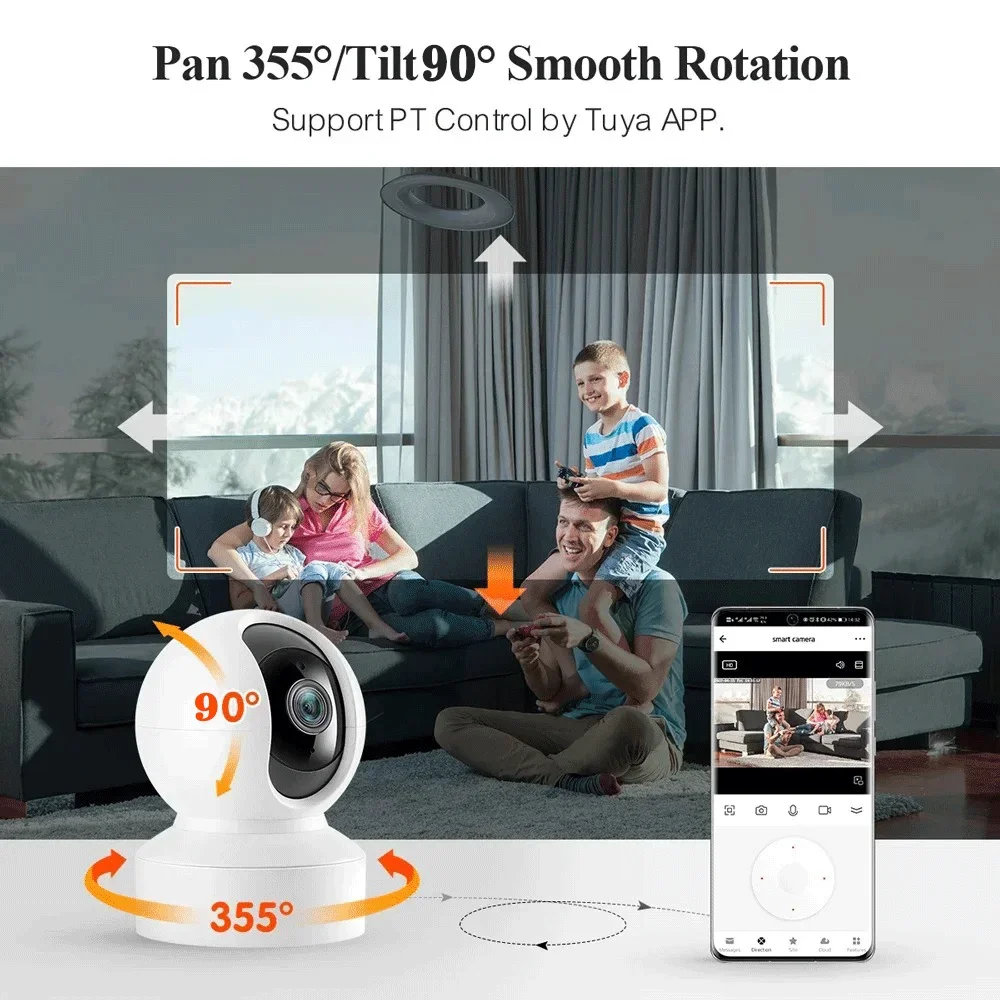 Imagem -02 - Tuya Smart Mini Câmera ip Indoor Home Security Wireless Rastreamento Automático Monitor de Bebê Vigilância Cctv 5g Wifi 4mp