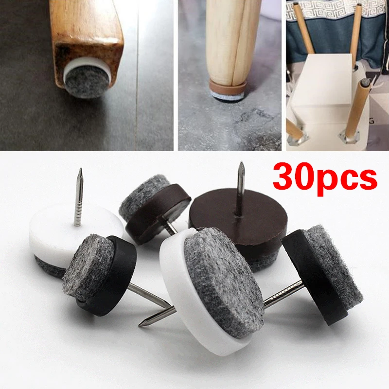 30 Pcs Sofa Furniture Felt Nails Plastic Land Nail Tables And Chairs Protect Pad Non-slip Foot Nail Security Floor Protector