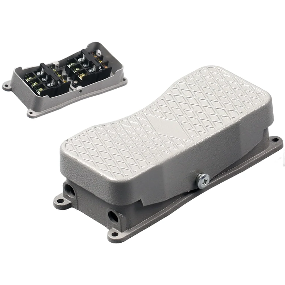 Industrial Grade Foot Switch YDT1-20-101 Pedal Controller with Aluminum Alloy Shell Ergonomic Anti Slip 168x72.5x47mm