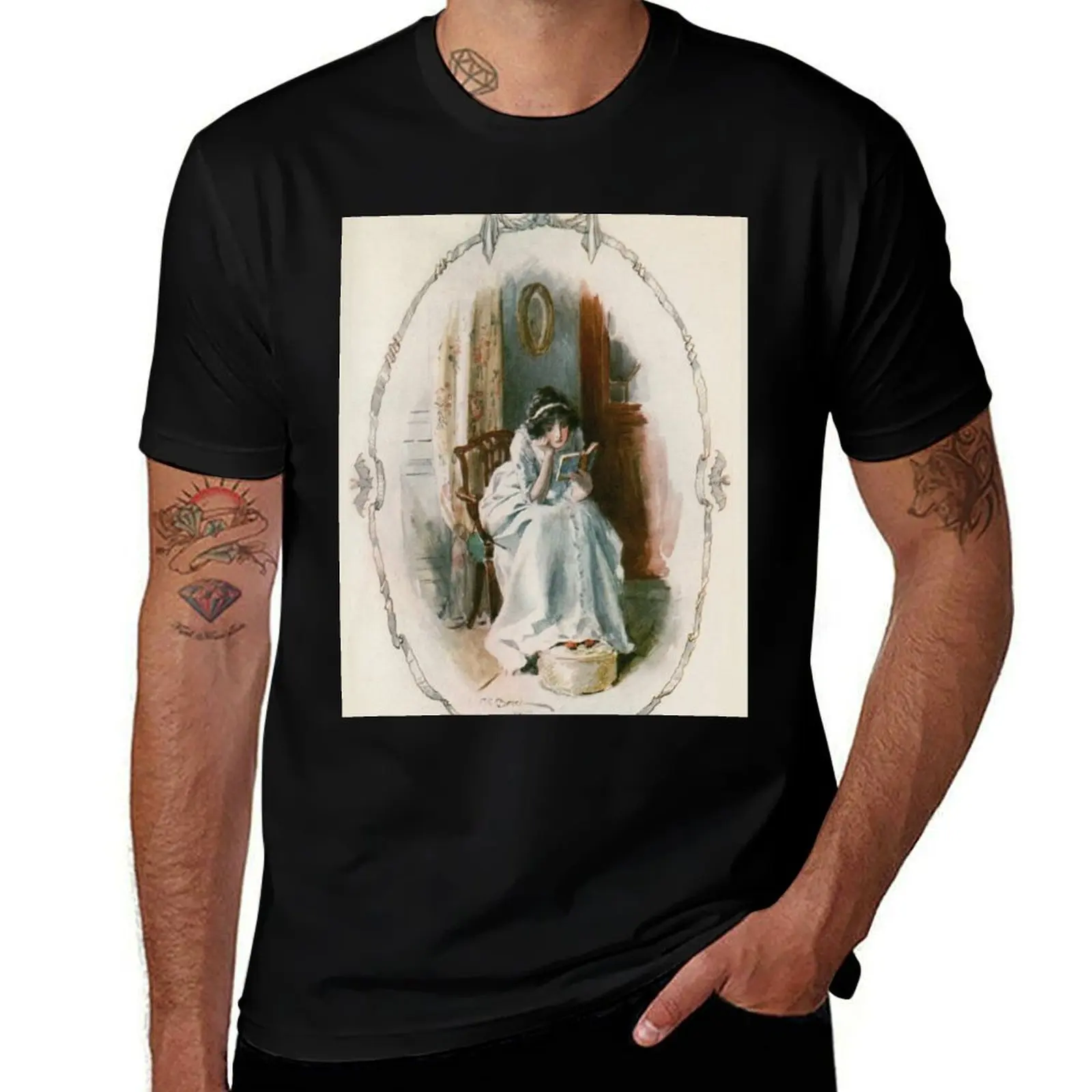 Charles Edmund Brock - Jane Austen Reading Udolpho T-Shirt graphic shirts vintage graphic tee men clothes