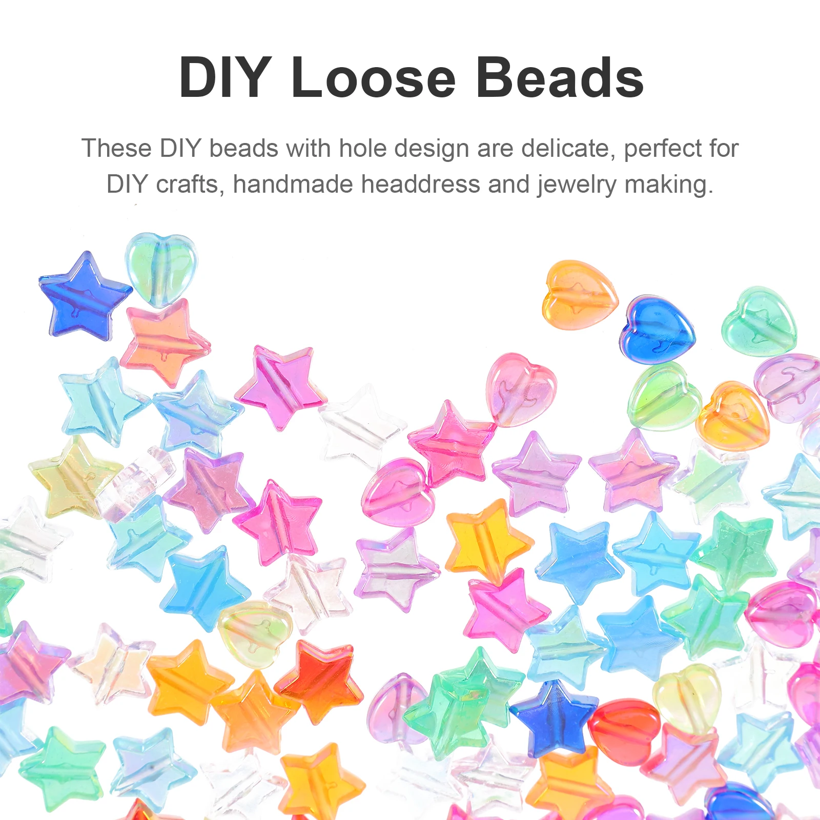 

600 Pcs Beading Material Kit Beads for Bracelets Making Crafts Spacer Jewelry Crafting