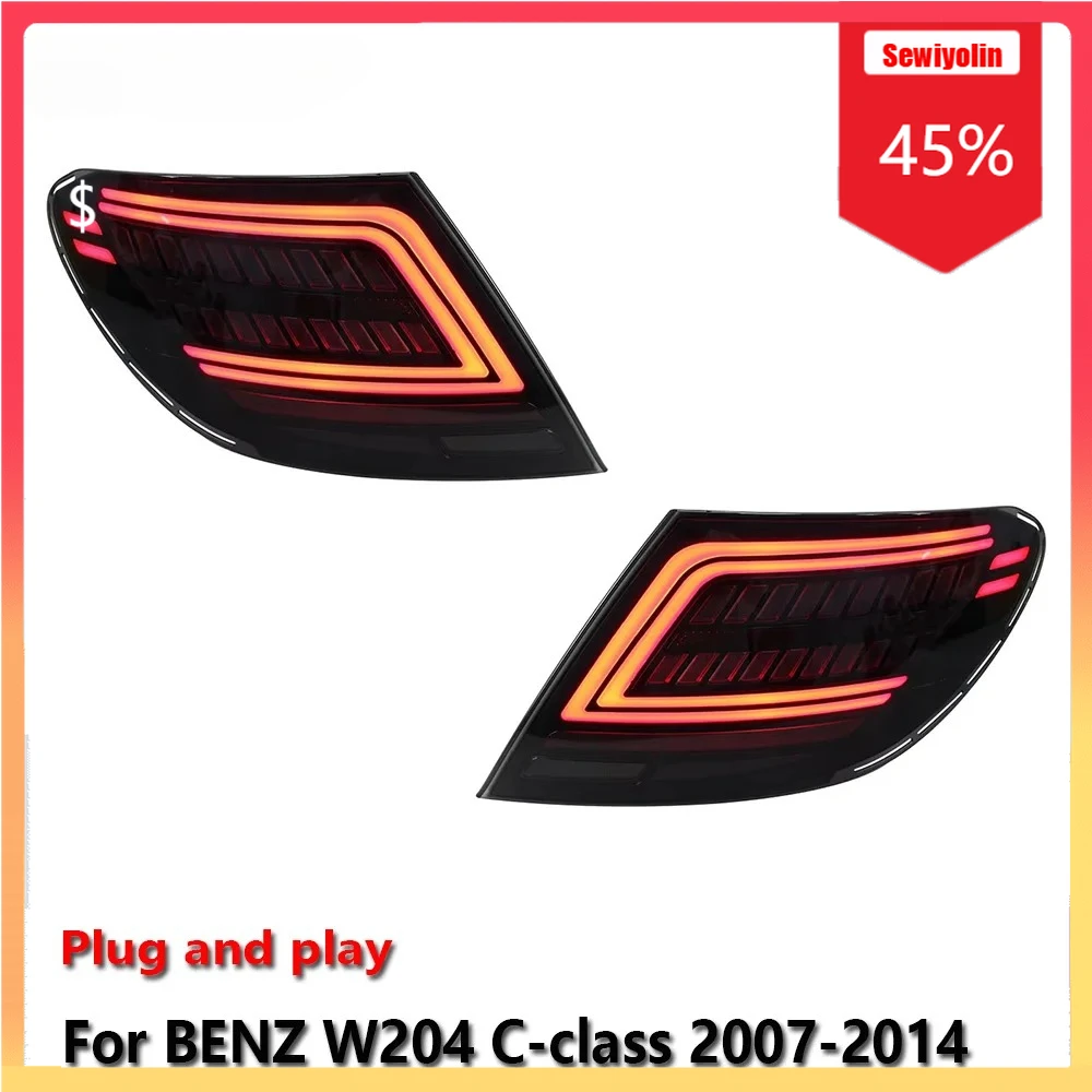 

Car Lamps Tail Light Assemblies For Benz W204 2007-2014 Auto Fog DRL Brake Turn Signal Lamp Plug and Play