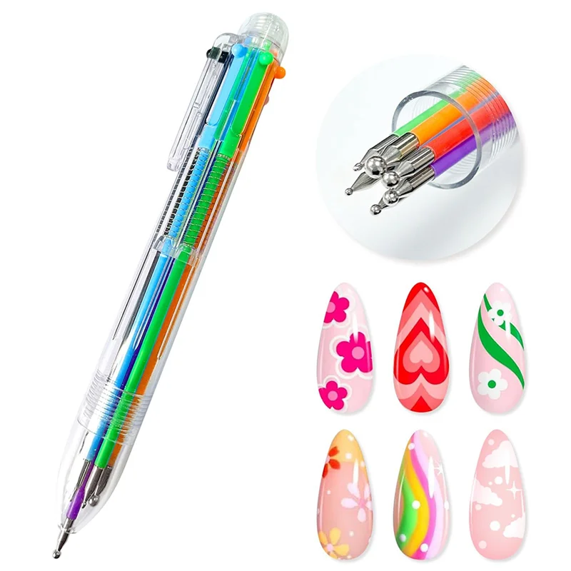 Stylo à points multi-têtes pour manucure, contour de fleur, stylo à points pour Nail Art