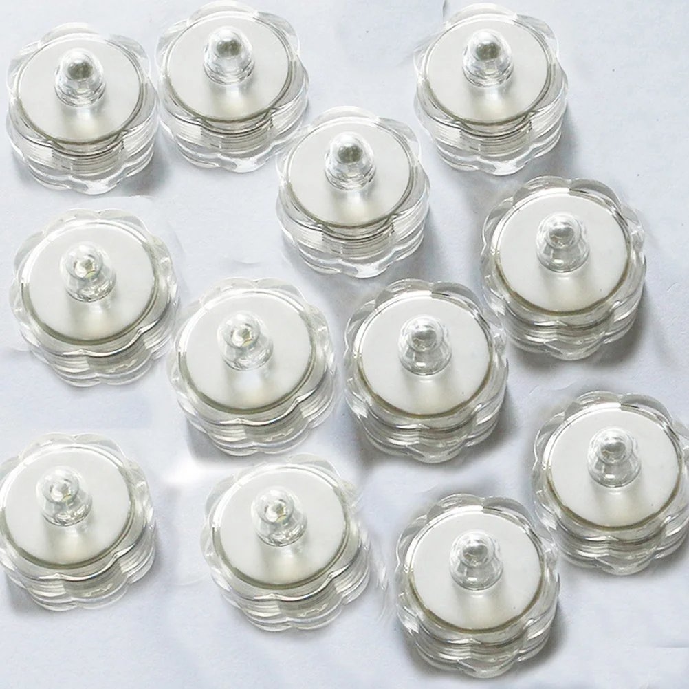 

24Pcs LED Submersible Waterproof Underwater Lights Clear Plastic Powered Lighting for Pool Fountain Pond