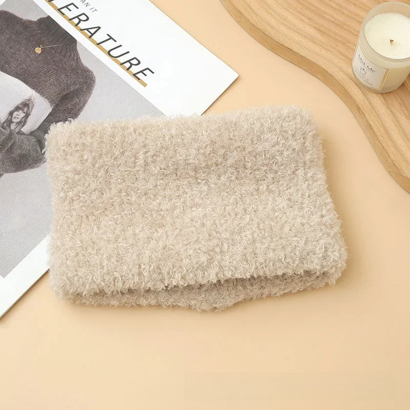 Unisex Thickened Fleece Winter Scarf Neck Warmer Motorcycle Riding Outdoor Sports Neck Protection Scarf Stylish Versatile Design