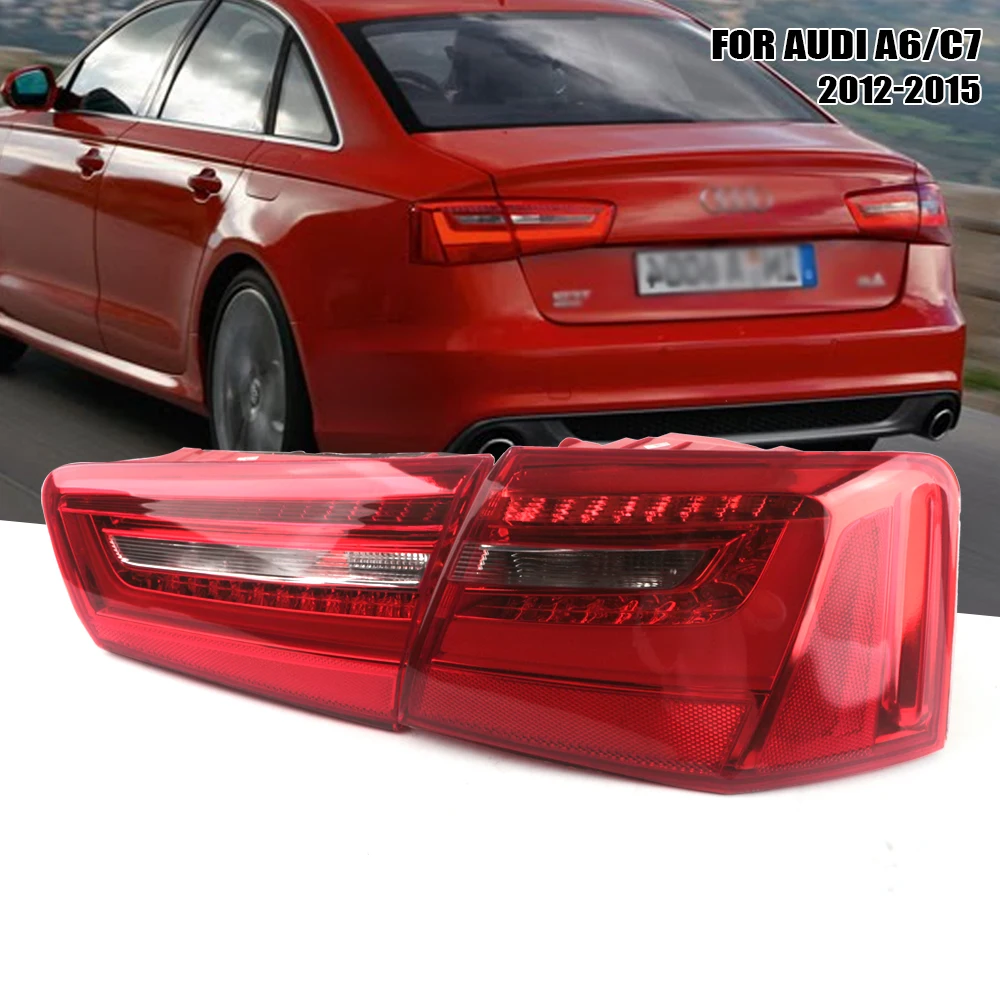 Left/Right Side Tail Lamp FOR Audi A6 C7 2012 2013 2014 2015 Rear Tail Light Brake Lamp with 