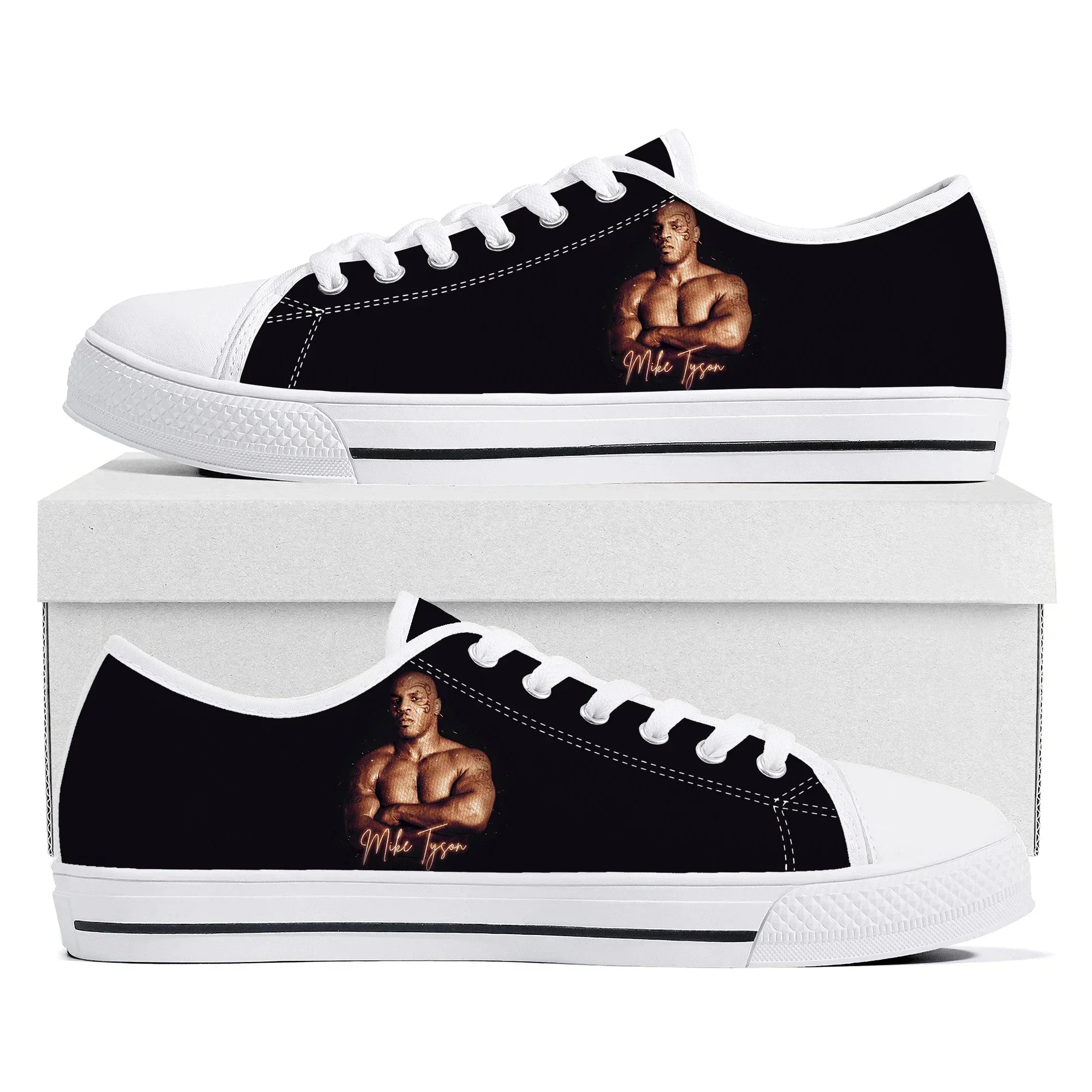 

Iron Mike Tyson boxing champion Low Top Sneakers Mens Womens Teenager Canvas Sneaker Casual Custom Made Shoes Customize DIY Shoe