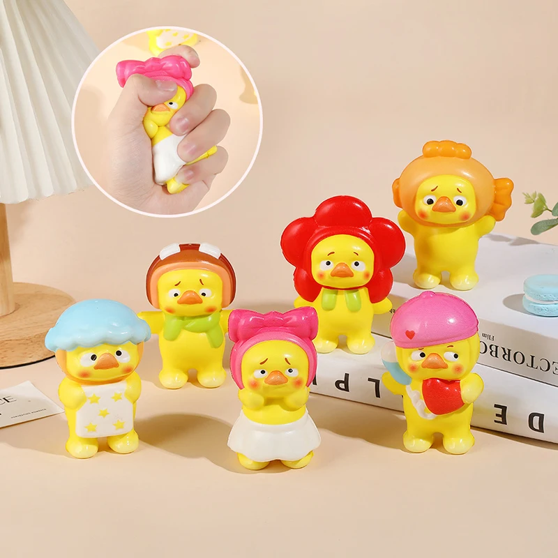 

Kawaii Little Yellow Duck Decompression Toy Cute Cartoon Antistress Duck Squeeze Toy Party Stress Relief Toys Kid Birthday Gifts