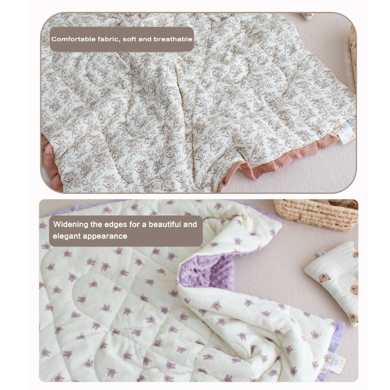 Baby Peuters Deken Katoen Ruffle Ontworpen Swaddles Wrap voor kleuterschool QX2D